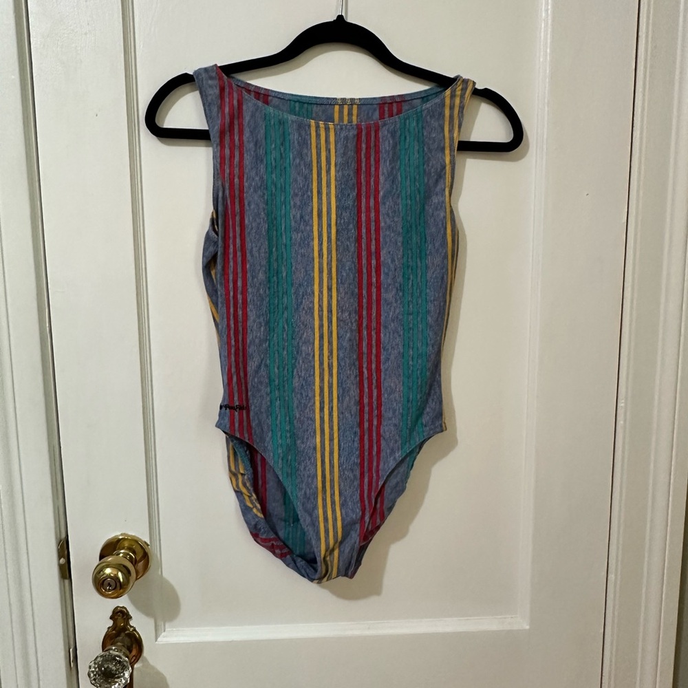 Striped vintage bodysuit